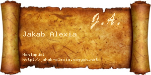 Jakab Alexia névjegykártya