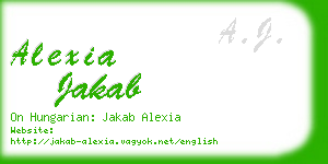 alexia jakab business card